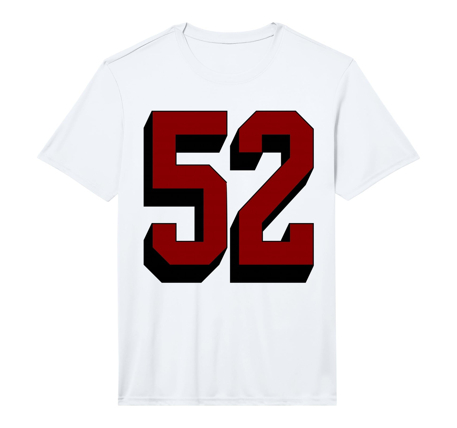 52 Number 52 Varsity Fan Sports T-Shirt - Aesthetic Graphic for Adults - T-Shirt, Sweatshirt, Hoodie