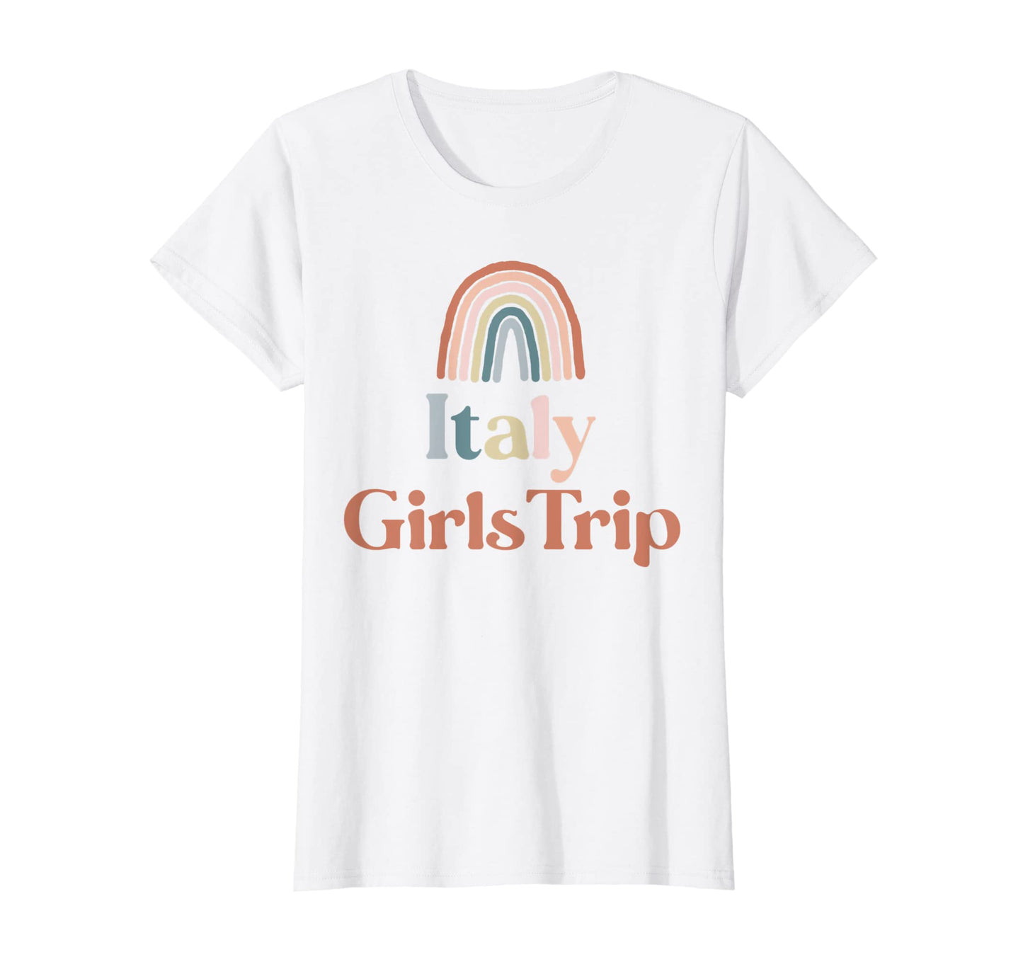 Womens Italy Trip Boho Rainbow Group T-Shirt - Aesthetic Graphic Men Women - T-Shirt, Sweatshirt, Hoodie