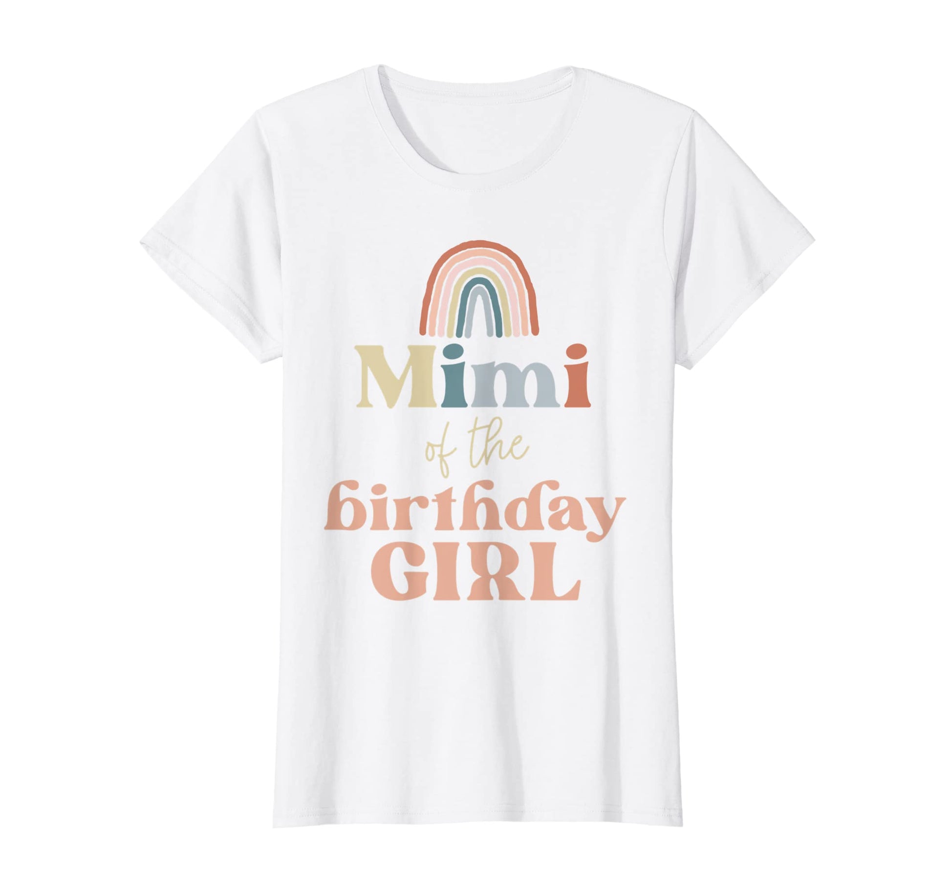 Womens Mimi Birthday Boho Rainbow T-Shirt - Minimalist Print for Adults - T-Shirt, Sweatshirt, Hoodie