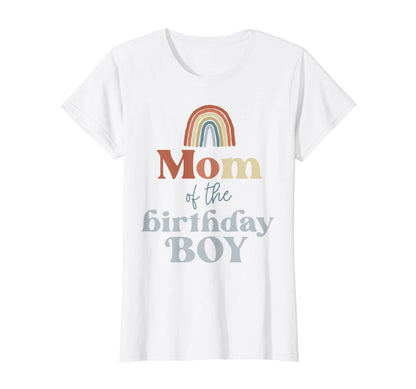 Womens Mom Birthday Boho Rainbow T-Shirt - Fun Novelty Design for Adults - T-Shirt, Sweatshirt, Hoodie