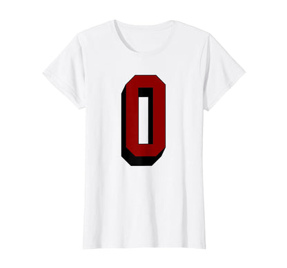 0 Number 0 Varsity Fan Sports Team T-Shirt - Minimalist Print Men Women - T-Shirt, Sweatshirt, Hoodie