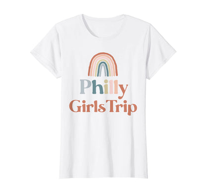 Womens Philly Trip Boho Rainbow Group T-Shirt - Custom Art Print Men Women - T-Shirt, Sweatshirt, Hoodie