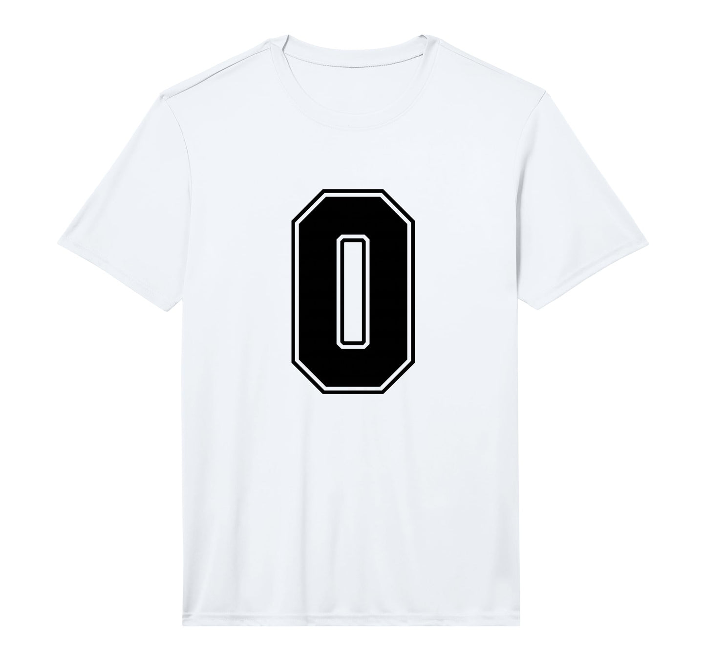 Number 0 Black Sports Team Varsity T-Shirt - Novelty Apparel Men Women - T-Shirt, Sweatshirt, Hoodie
