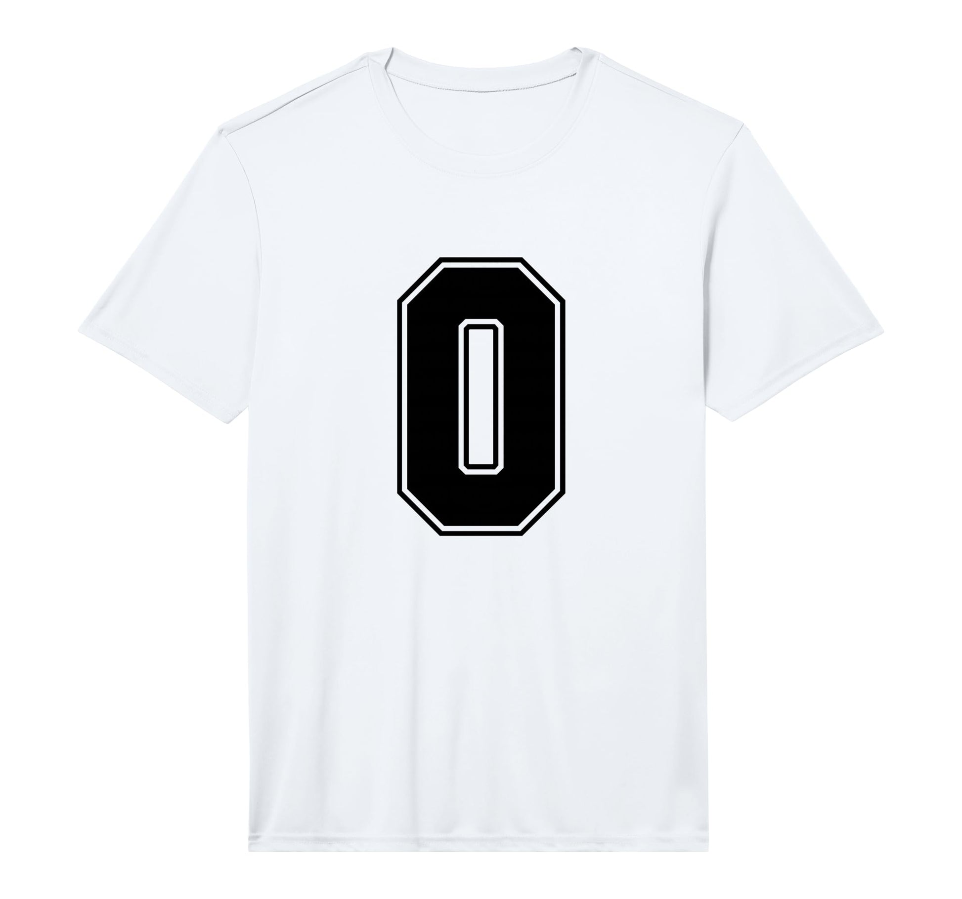 Number 0 Black Sports Team Varsity T-Shirt - Novelty Apparel Men Women - T-Shirt, Sweatshirt, Hoodie