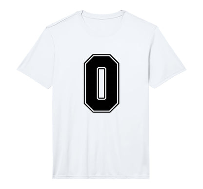 Number 0 Black Sports Team Varsity T-Shirt - Novelty Apparel Men Women - T-Shirt, Sweatshirt, Hoodie