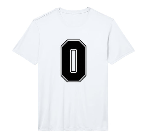 Number 0 Black Sports Team Varsity T-Shirt - Novelty Apparel Men Women - T-Shirt, Sweatshirt, Hoodie