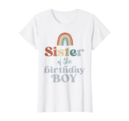 Sister Birthday Boho Rainbow Party T-Shirt - Graphic Print for Adults - T-Shirt, Sweatshirt, Hoodie