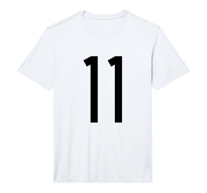 Black Sports Team Number 11 T-Shirt - Fun Novelty Design for Adults - T-Shirt, Sweatshirt, Hoodie