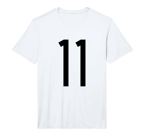 Black Sports Team Number 11 T-Shirt - Fun Novelty Design for Adults - T-Shirt, Sweatshirt, Hoodie