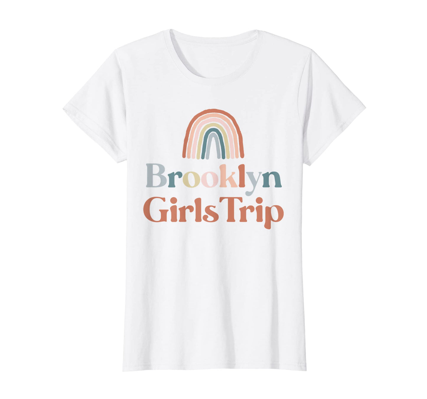 Womens Brooklyn Trip Boho Rainbow T-Shirt - Casual Everyday Wear Men Women - T-Shirt, Sweatshirt, Hoodie