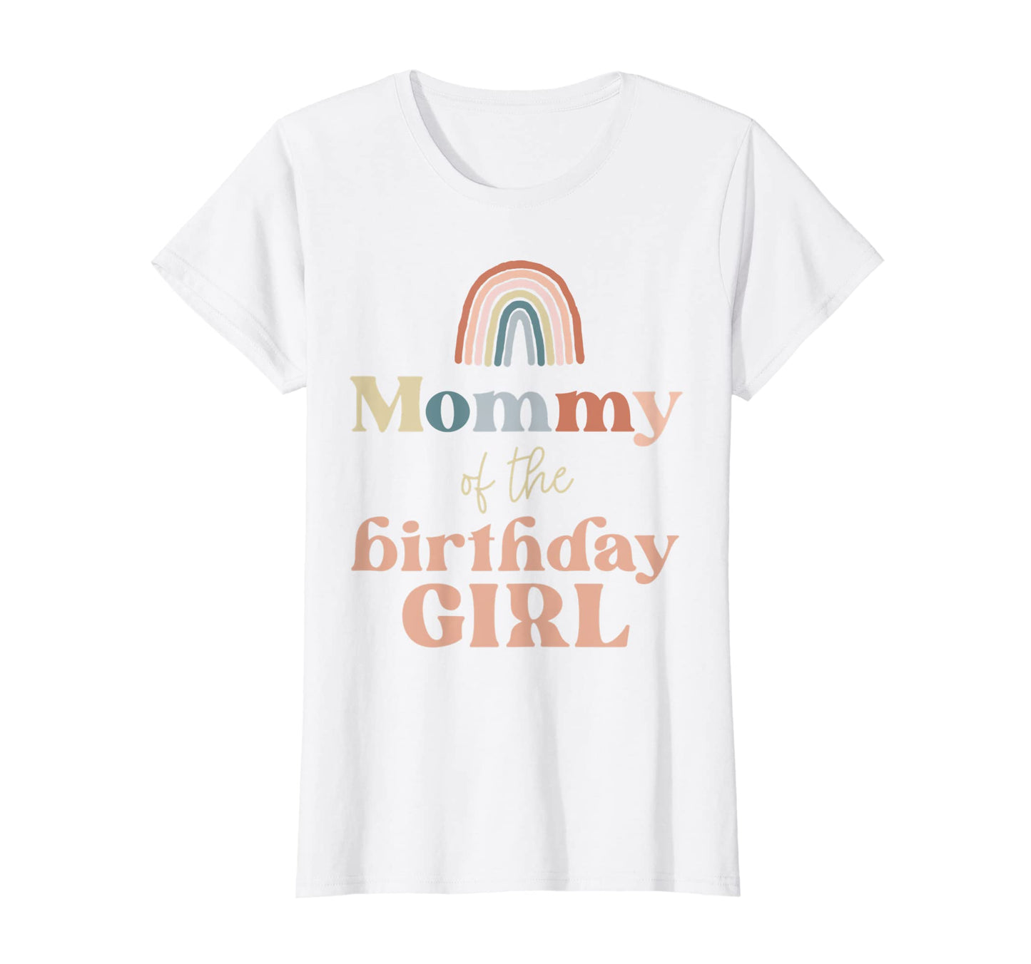 Womens Mommy Birthday Boho Rainbow T-Shirt - Graphic Print for Adults - T-Shirt, Sweatshirt, Hoodie