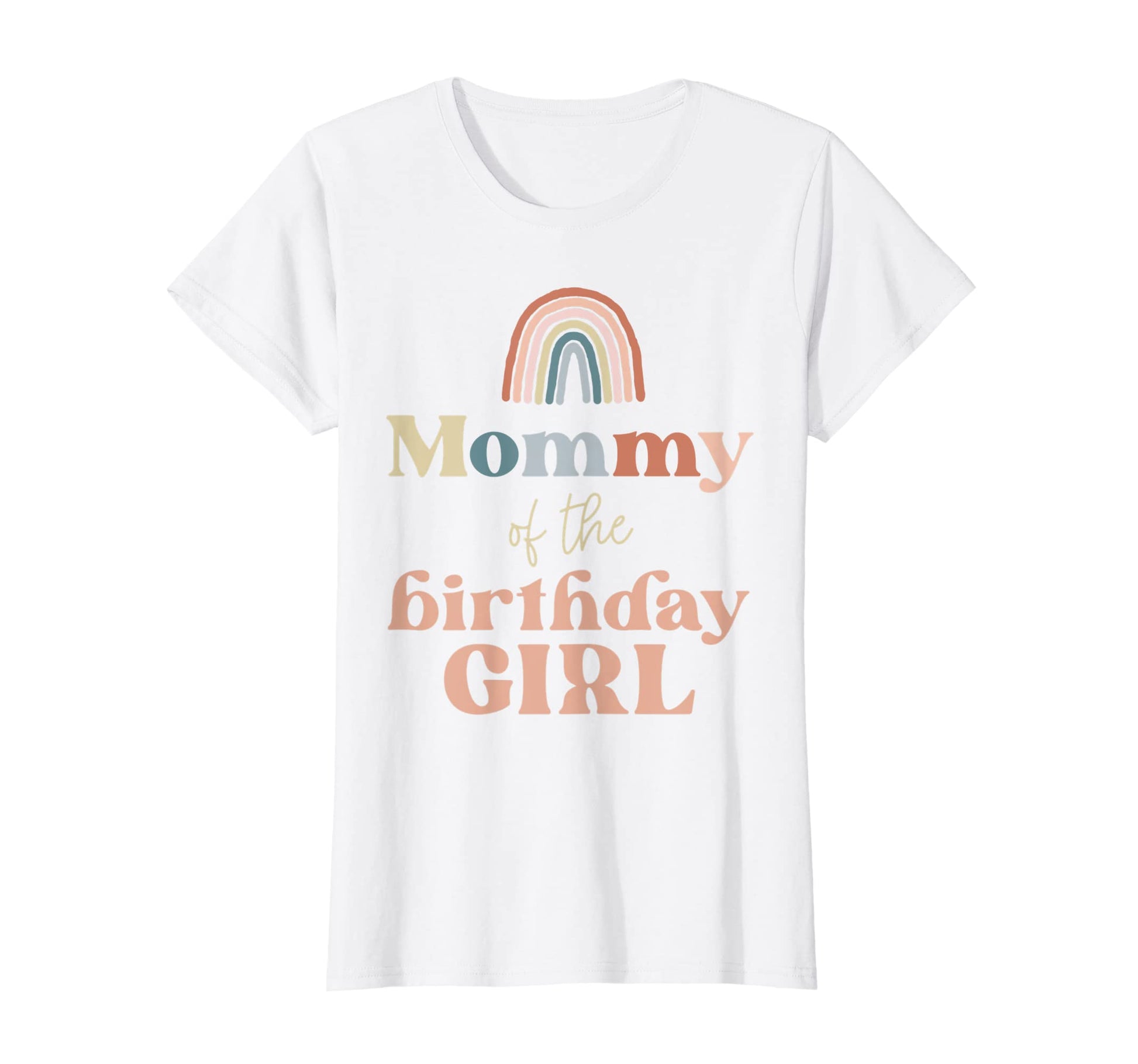 Womens Mommy Birthday Boho Rainbow T-Shirt - Graphic Print for Adults - T-Shirt, Sweatshirt, Hoodie