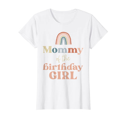 Womens Mommy Birthday Boho Rainbow T-Shirt - Graphic Print for Adults - T-Shirt, Sweatshirt, Hoodie