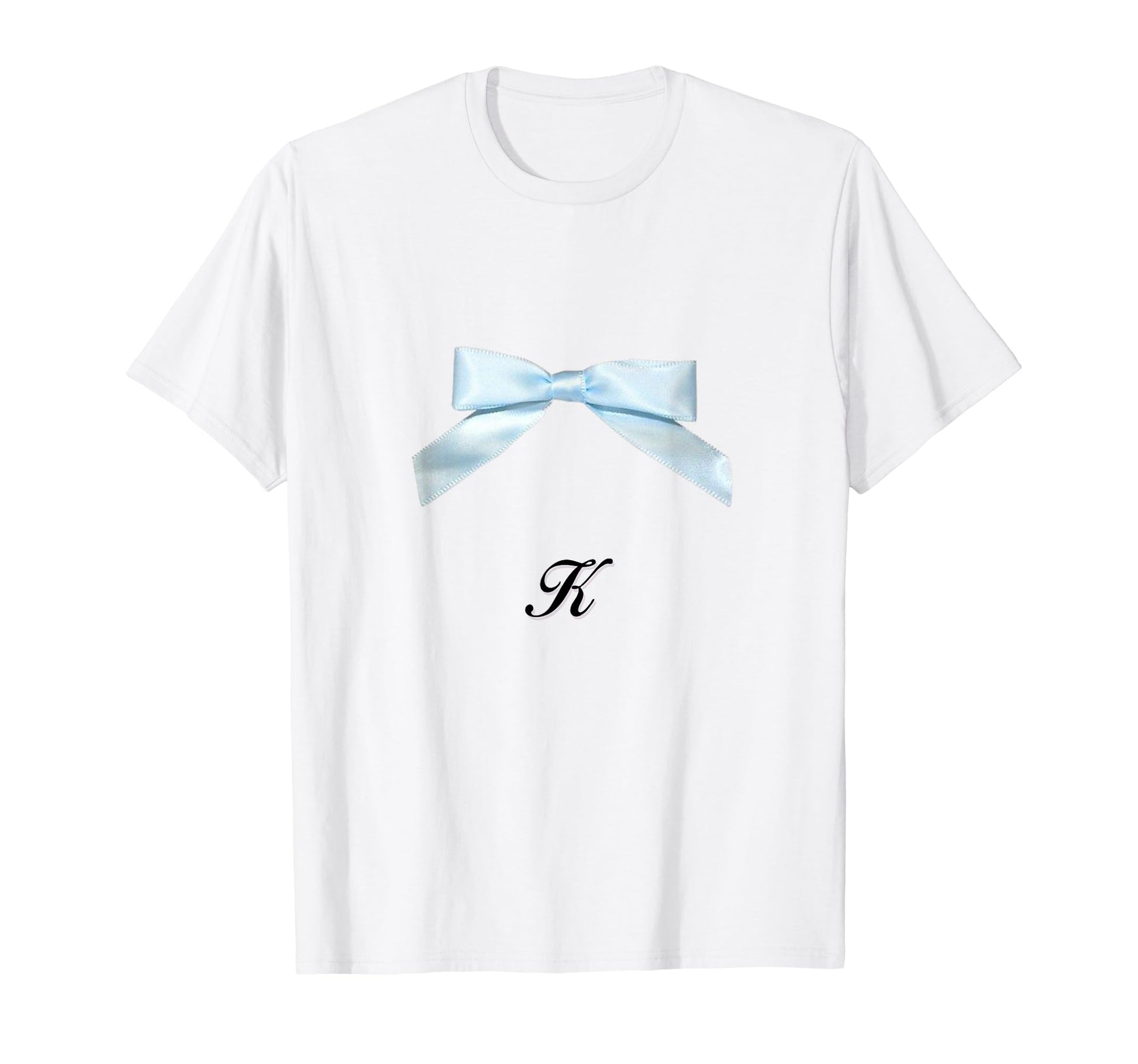 Bow K Coquette Girlcore Y2K Aesthetic T-Shirt - Unique Graphic for Adults - T-Shirt, Sweatshirt, Hoodie