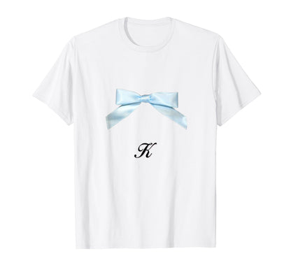 Bow K Coquette Girlcore Y2K Aesthetic T-Shirt - Aesthetic Graphic Men Women - T-Shirt, Sweatshirt, Hoodie