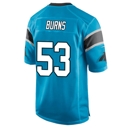 C.Panthers #53 Brian Burns Blue Stitched Player Game Football Jerseys football jersey product view 1