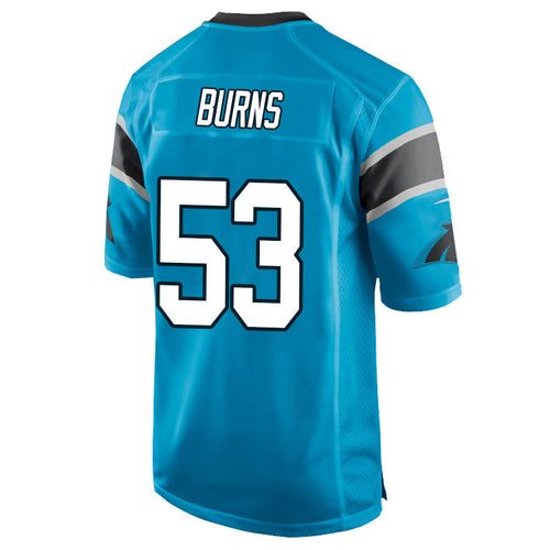 C.Panthers #53 Brian Burns Blue Stitched Player Game Football Jerseys football jersey product view 1