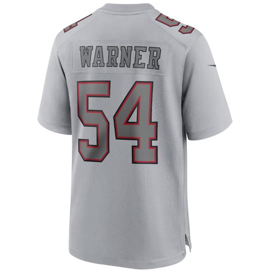 #54 Fred Warner Player SF.49ers Gray Game Football Jerseys football jersey product view 1
