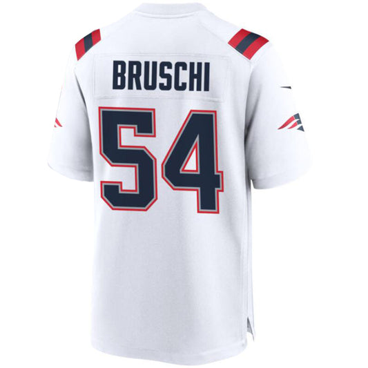 #54 Tedy Bruschi Player NE.Patriots White Game Football Jerseys football jersey product view 1
