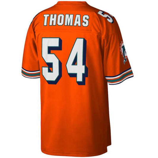 #54 Zach Thomas Playre M.Dolphins Orange Mitchell & Ness 2004 Legacy Replica Football Jerseys football jersey product view 1