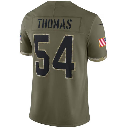#54 Zach Thomas Player M.Dolphins Olive Salute To Service Limited Football Jerseys football jersey product view 1