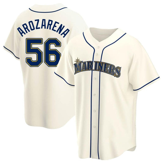 #56 Randy Arozarena Player S.Mariners Alternate Bseball Jerseys - Cream Replica baseball jersey product view 1