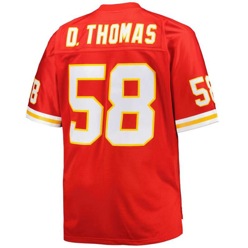 KC.Chiefs #58 Derrick Thomas Mitchell & Ness Red Big & Tall 1994 Retired Player Replica Jersey football jersey product view 1