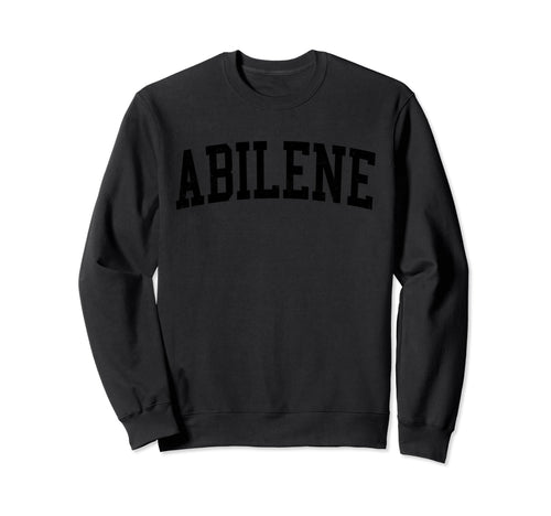 Abilene Tx Distressed Black Varsity Sweatshirt - Trendy Graphic for Adults - T-Shirt, Sweatshirt, Hoodie