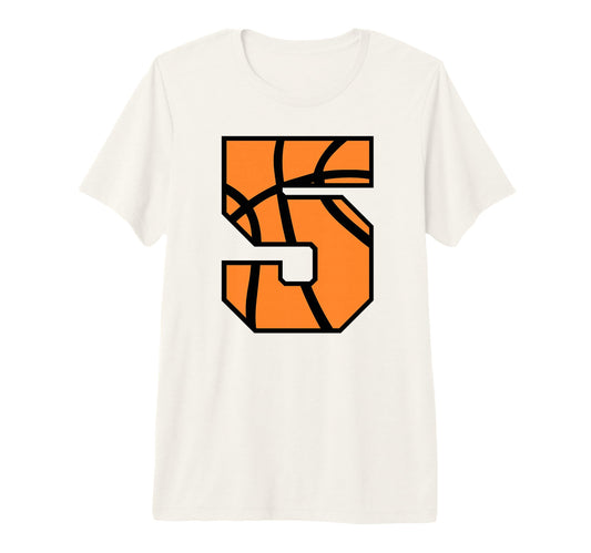 Basketball Number 5 Game Day School T-Shirt - Casual Everyday Wear Unisex - T-Shirt, Sweatshirt, Hoodie