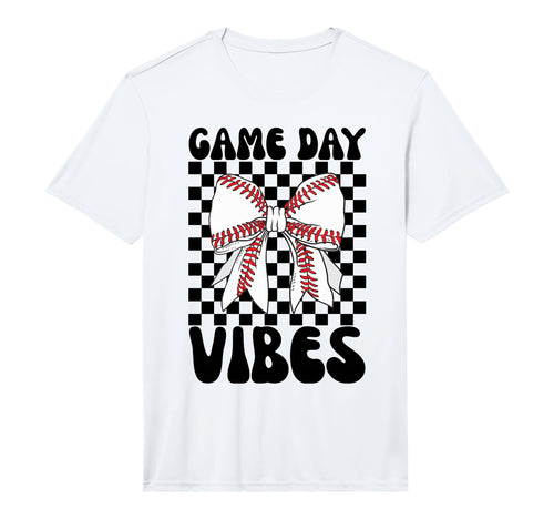 Game Day Vibes Coquette Bow Baseball T-Shirt - Casual Everyday Wear Unisex - T-Shirt, Sweatshirt, Hoodie
