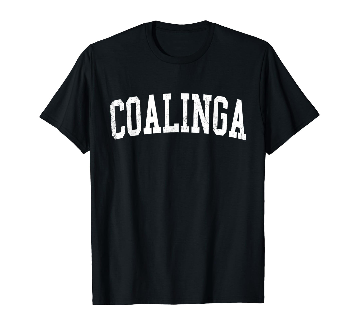 Coalinga Ca Distressed White Varsity T-Shirt - Novelty Apparel for Adults - T-Shirt, Sweatshirt, Hoodie