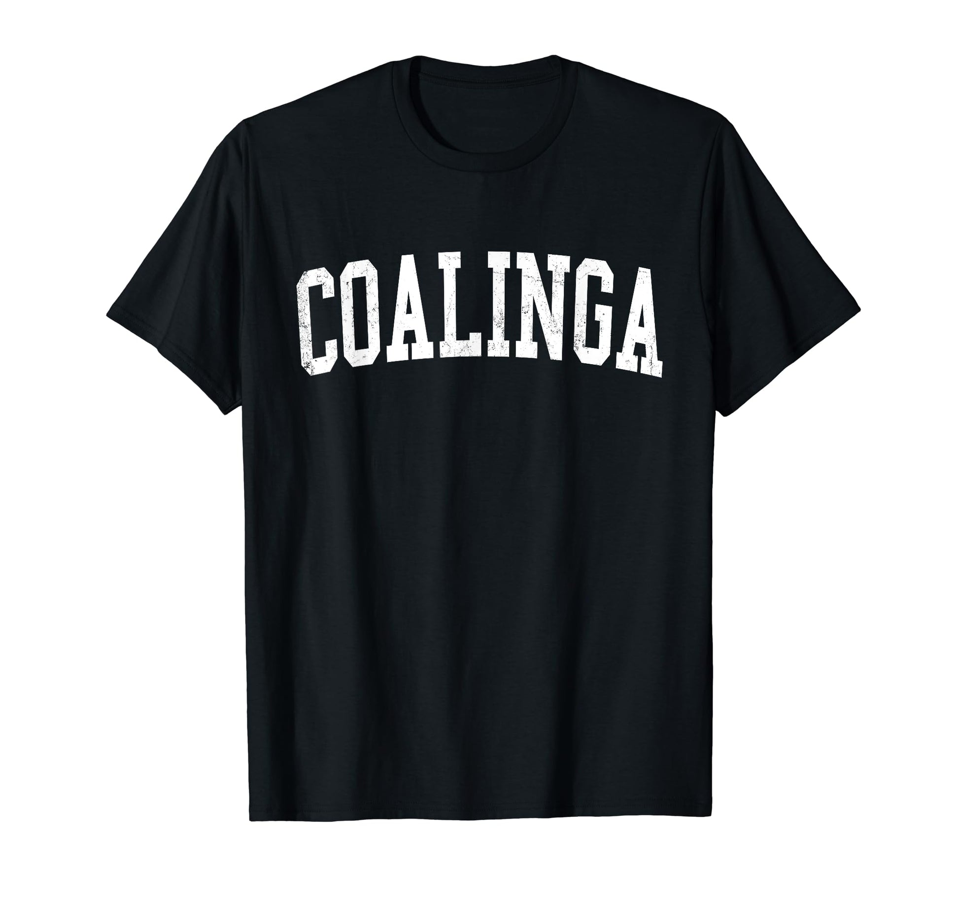 Coalinga Ca Distressed White Varsity T-Shirt - Novelty Apparel for Adults - T-Shirt, Sweatshirt, Hoodie