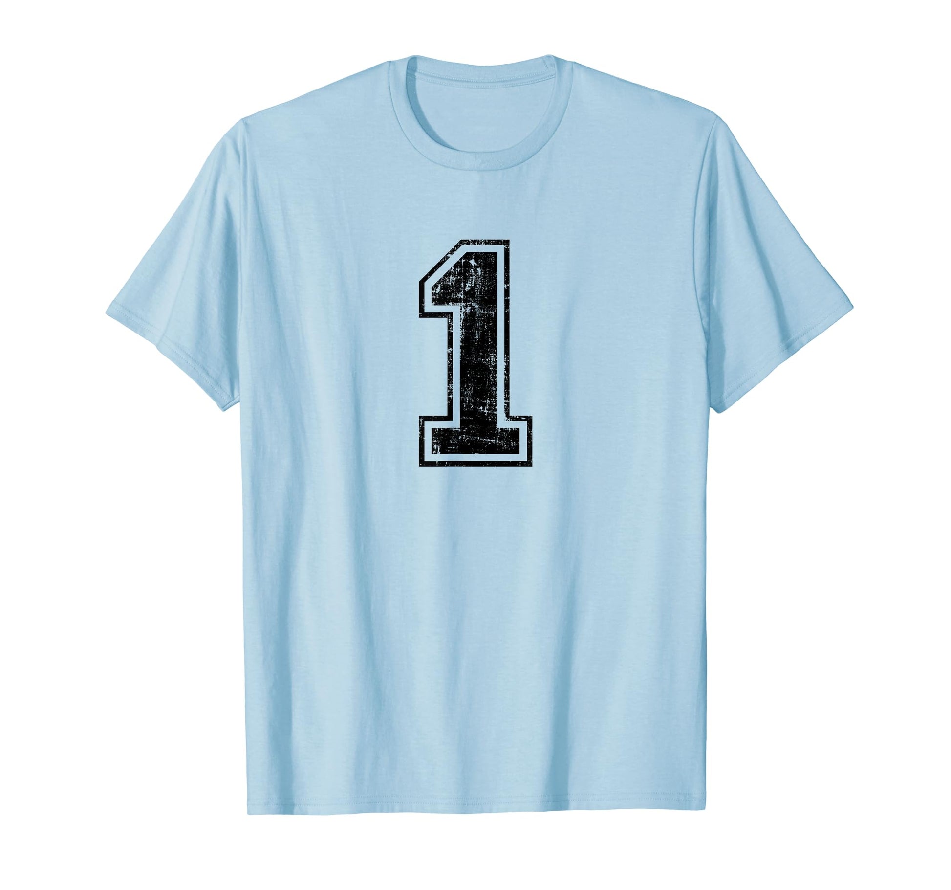 Number 1 One Varsity Distressed T-Shirt - Casual Everyday Wear Unisex - T-Shirt, Sweatshirt, Hoodie