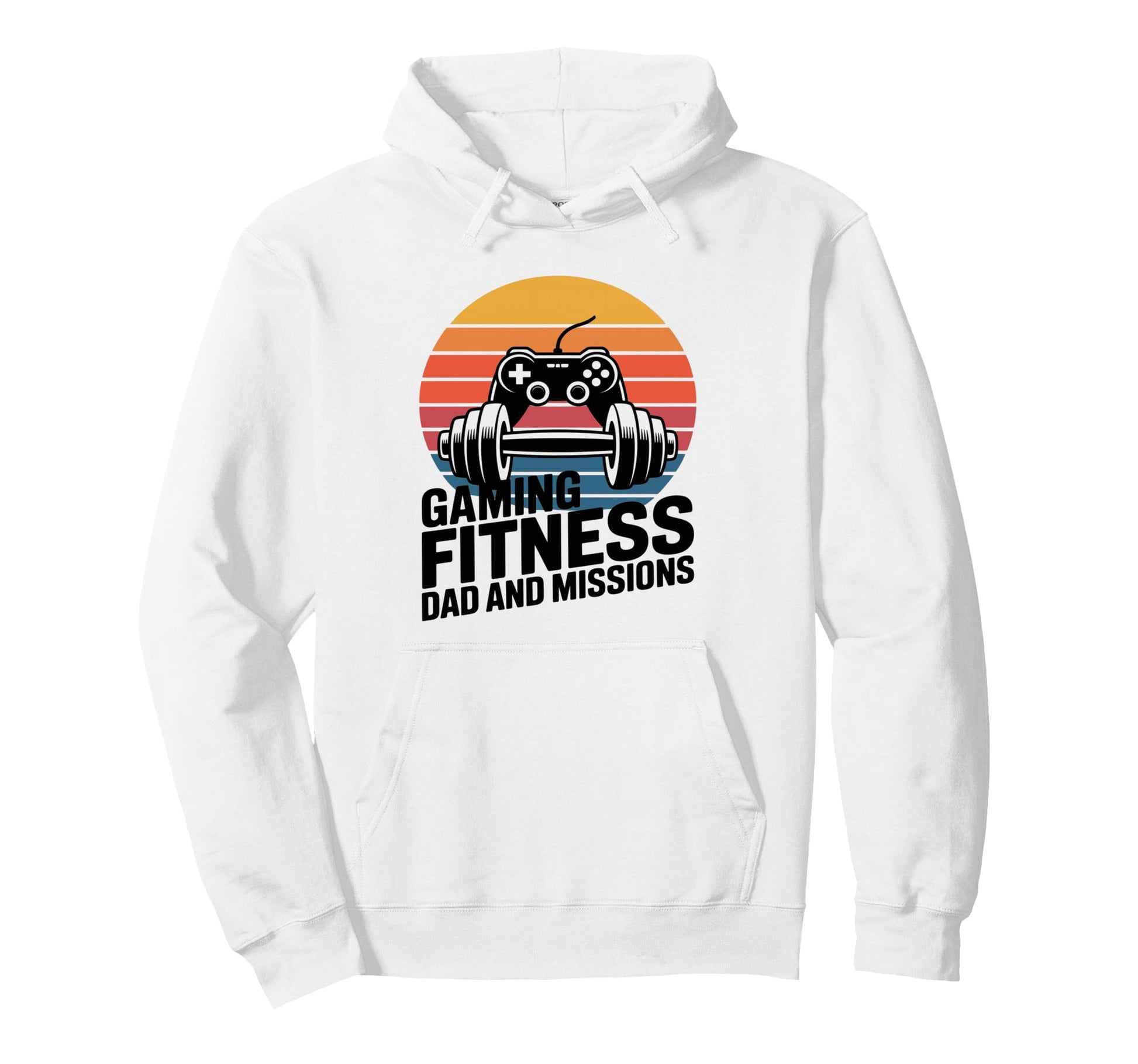 Gaming Fitness Dad And Missions Gamer Hoodie - Trendy Graphic for Adults - T-Shirt, Sweatshirt, Hoodie