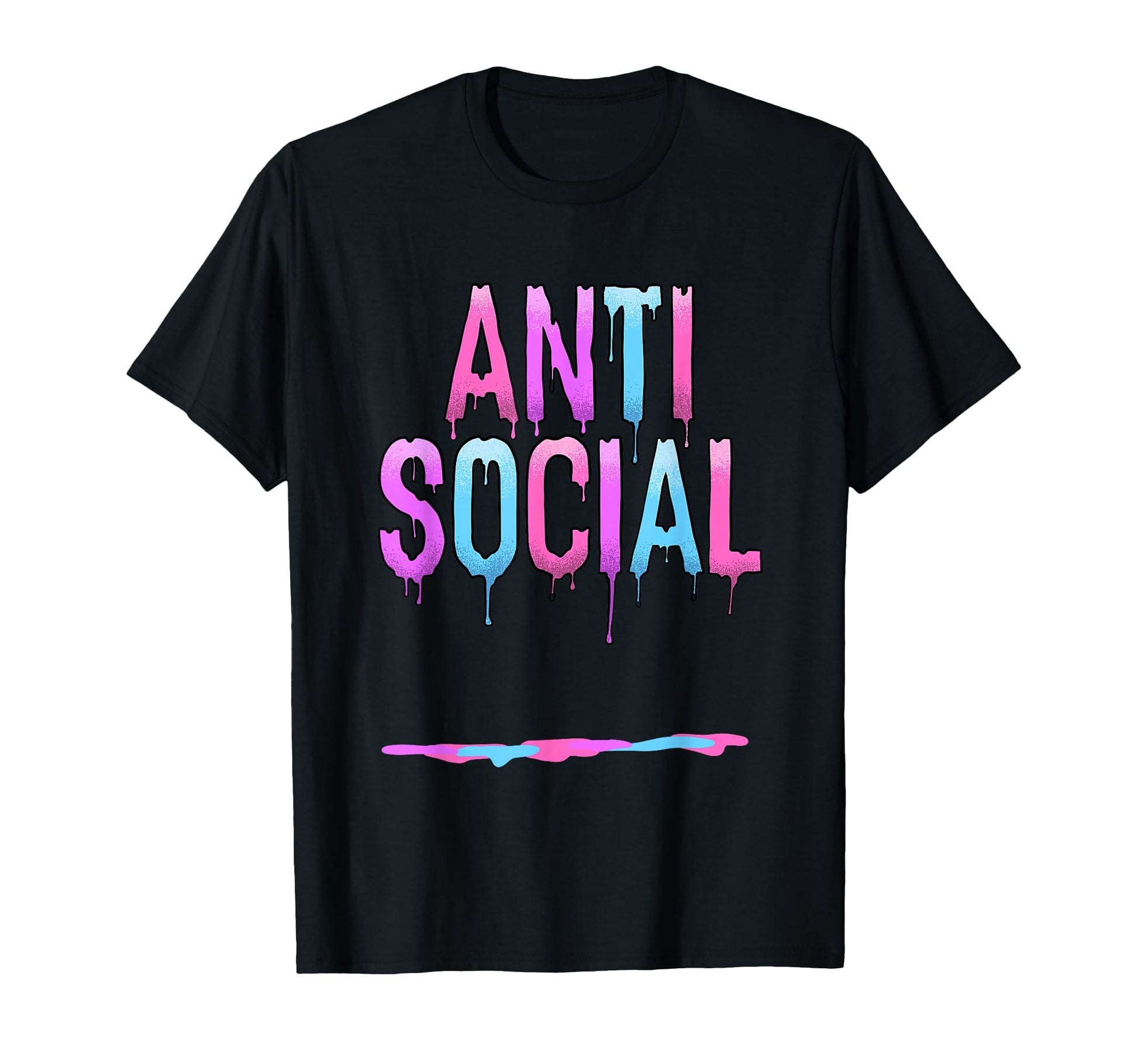 Drippy Antisocial Pastel Goth Vaporwave T-Shirt - Custom Art Print Unisex - T-Shirt, Sweatshirt, Hoodie