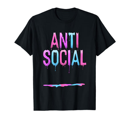 Drippy Antisocial Pastel Goth Vaporwave T-Shirt - Custom Art Print Unisex - T-Shirt, Sweatshirt, Hoodie