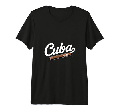 Cuba Funny Cigar Baseball Lovers Tri T-Shirt - Trendy Graphic Men Women - T-Shirt, Sweatshirt, Hoodie