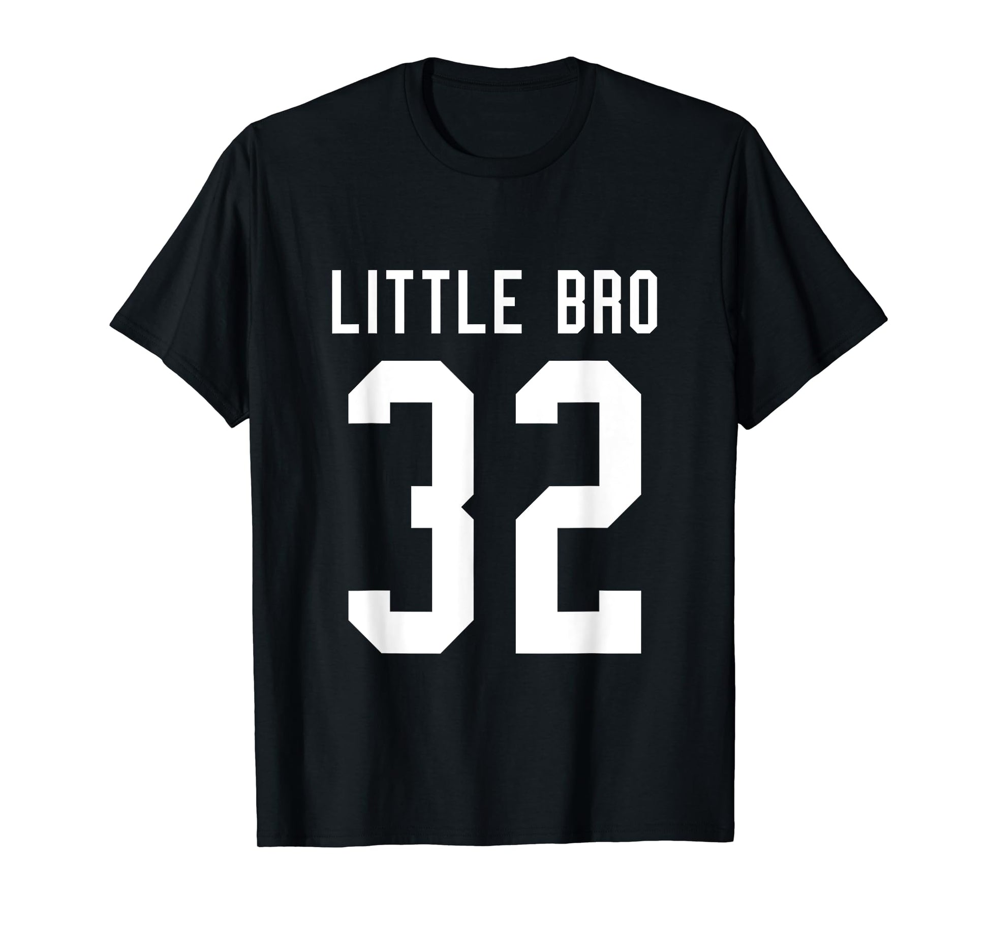 Number 32 Little Bro Biggest Fan Football T-Shirt - Trendy Graphic Unisex - T-Shirt, Sweatshirt, Hoodie