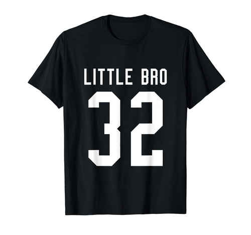 Number 32 Little Bro Biggest Fan Football T-Shirt - Trendy Graphic Unisex - T-Shirt, Sweatshirt, Hoodie