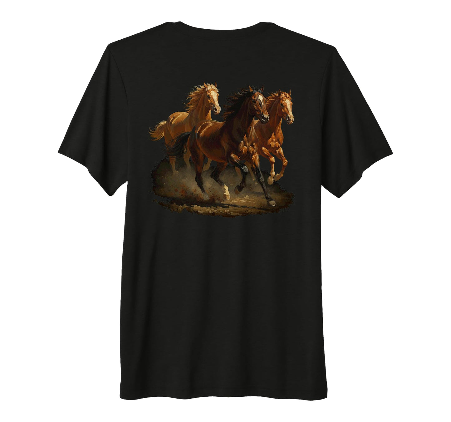 Wild Horse 80S 90S Western Grunge Tri T-Shirt - Unique Graphic for Adults - T-Shirt, Sweatshirt, Hoodie