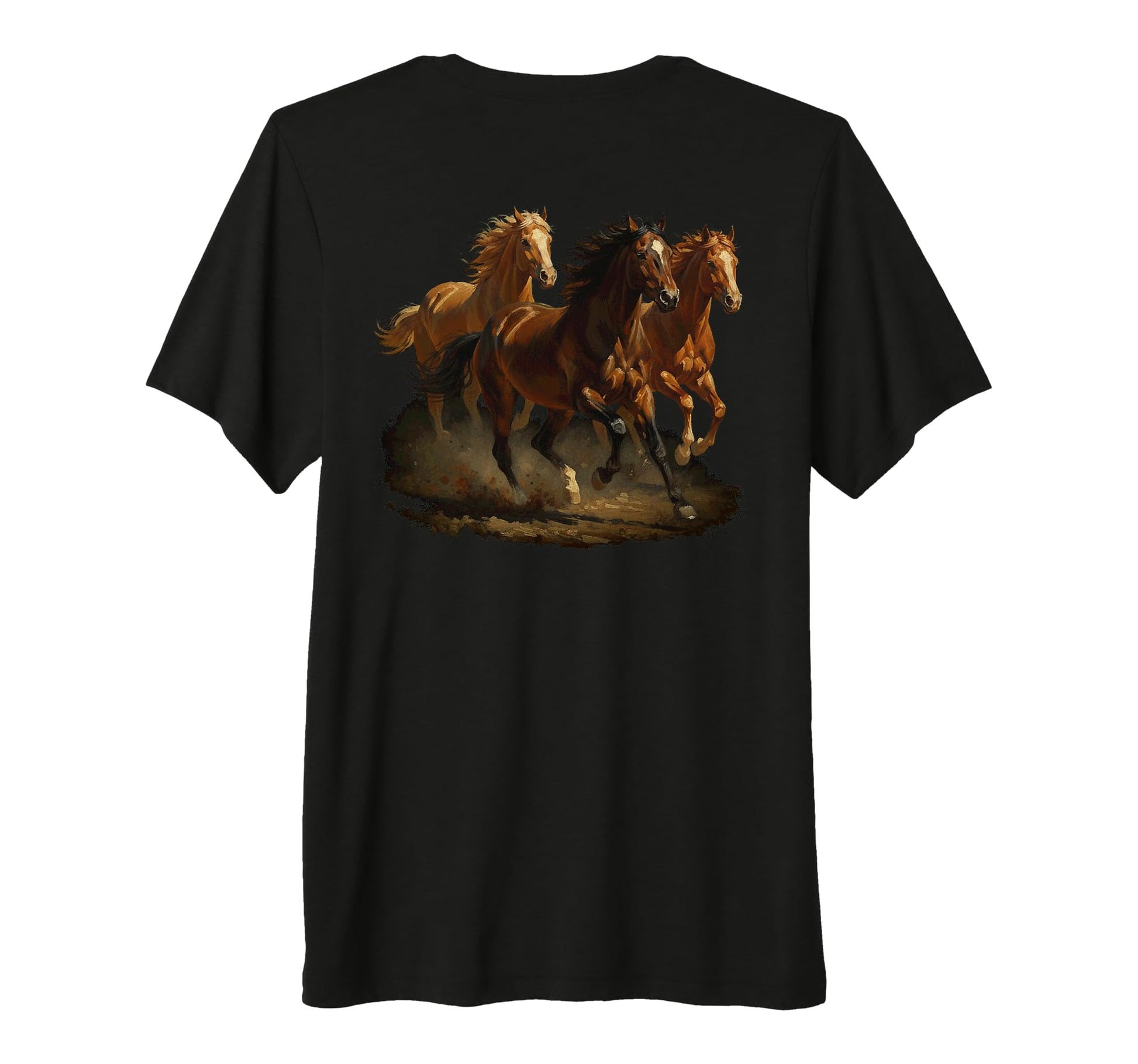 Wild Horse 80S 90S Western Grunge Tri T-Shirt - Unique Graphic for Adults - T-Shirt, Sweatshirt, Hoodie
