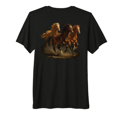 Wild Horse 80S 90S Western Grunge Tri T-Shirt - Unique Graphic for Adults - T-Shirt, Sweatshirt, Hoodie