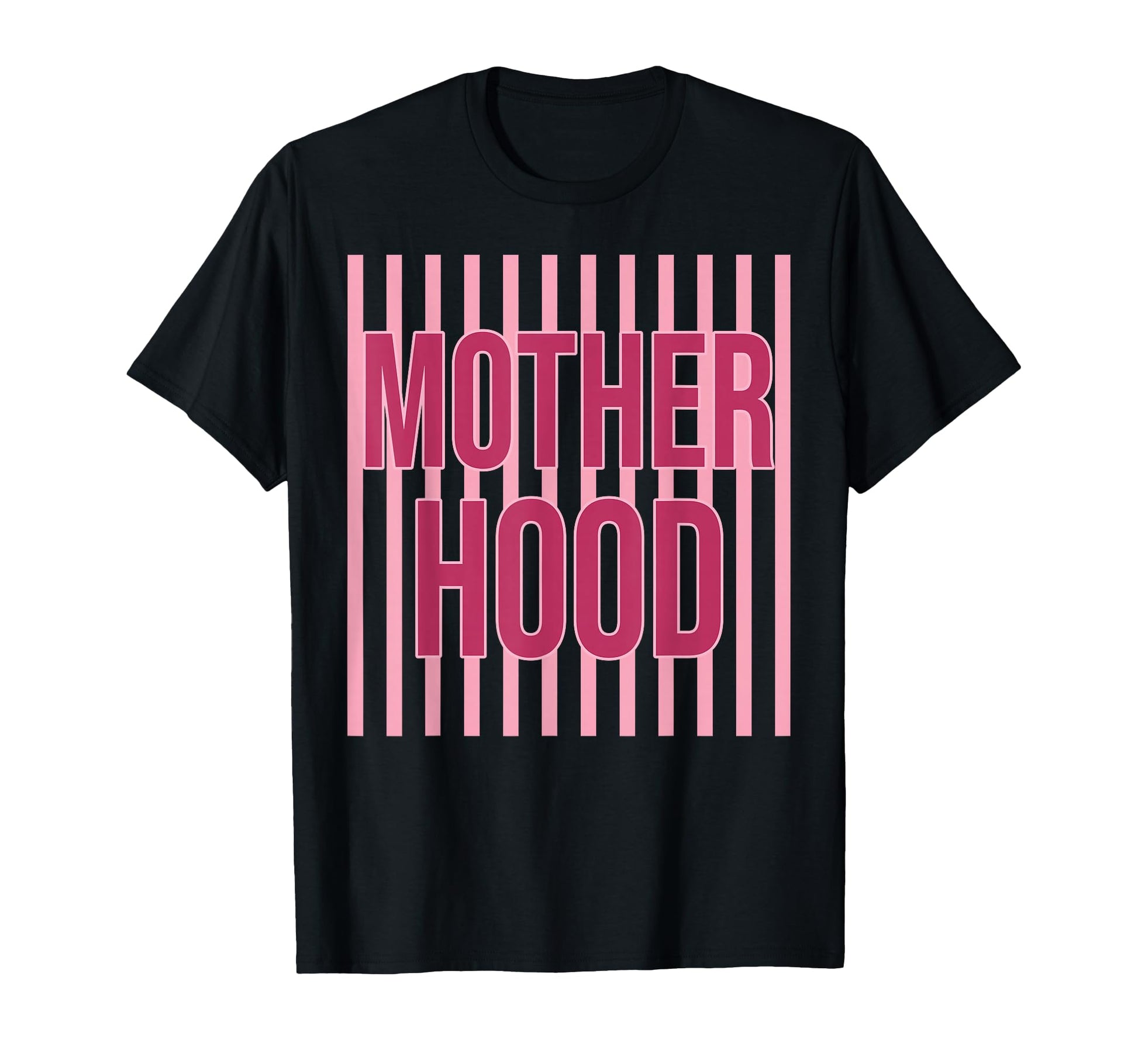 Motherhood Red Striped Typography T-Shirt - Fun Novelty Design for Adults - T-Shirt, Sweatshirt, Hoodie