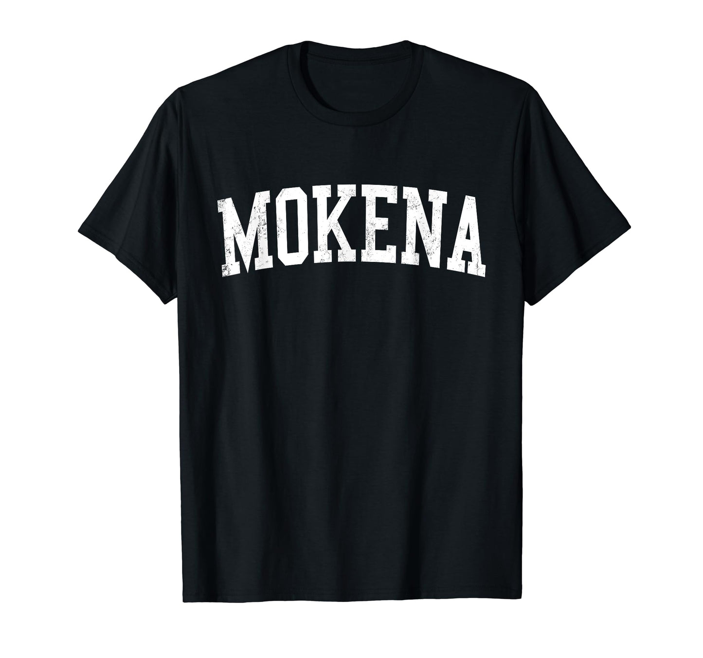 Mokena Il Distressed White Varsity T-Shirt - Streetwear Style Unisex - T-Shirt, Sweatshirt, Hoodie