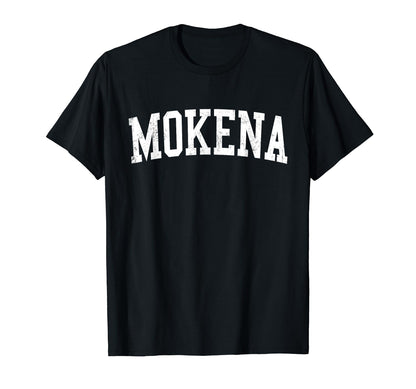 Mokena Il Distressed White Varsity T-Shirt - Streetwear Style Unisex - T-Shirt, Sweatshirt, Hoodie