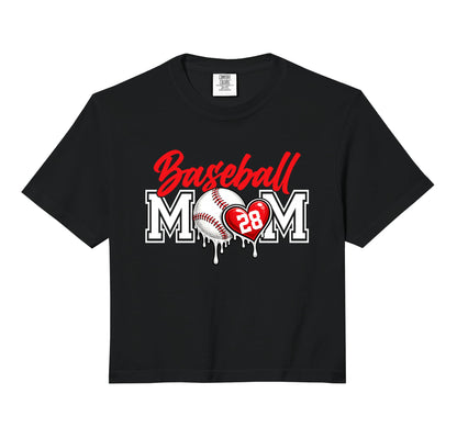 Personalized Proud Mom Jersey Number Sweatshirt - Custom Art Print Unisex - T-Shirt, Sweatshirt, Hoodie