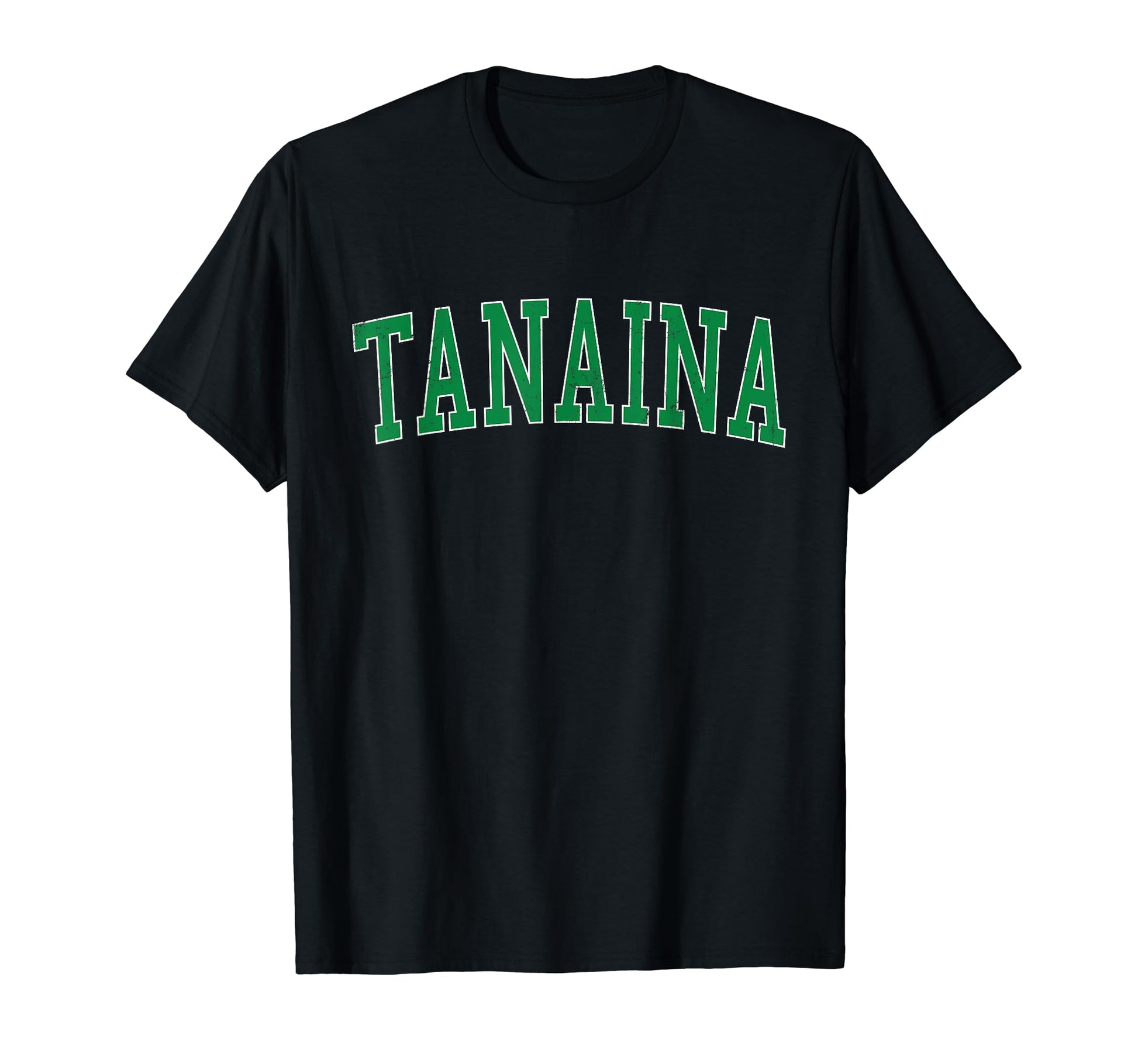 Tanaina Ak Distressed Green Varsity T-Shirt - Aesthetic Graphic Men Women - T-Shirt, Sweatshirt, Hoodie