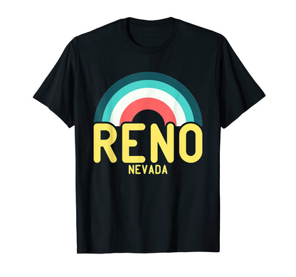 Reno Nevada Rainbow T-Shirt - Graphic Print Men Women - T-Shirt, Sweatshirt, Hoodie