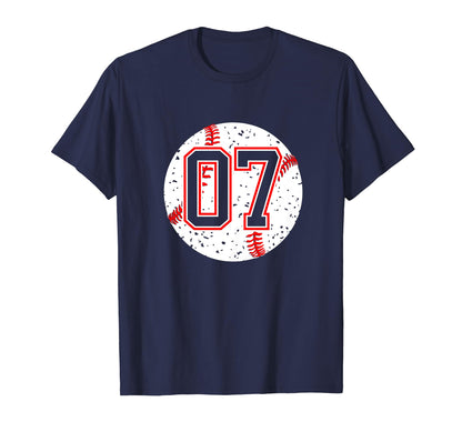 Baseball Number 07 Mom Show T-Shirt - Fun Novelty Design for Adults - T-Shirt, Sweatshirt, Hoodie