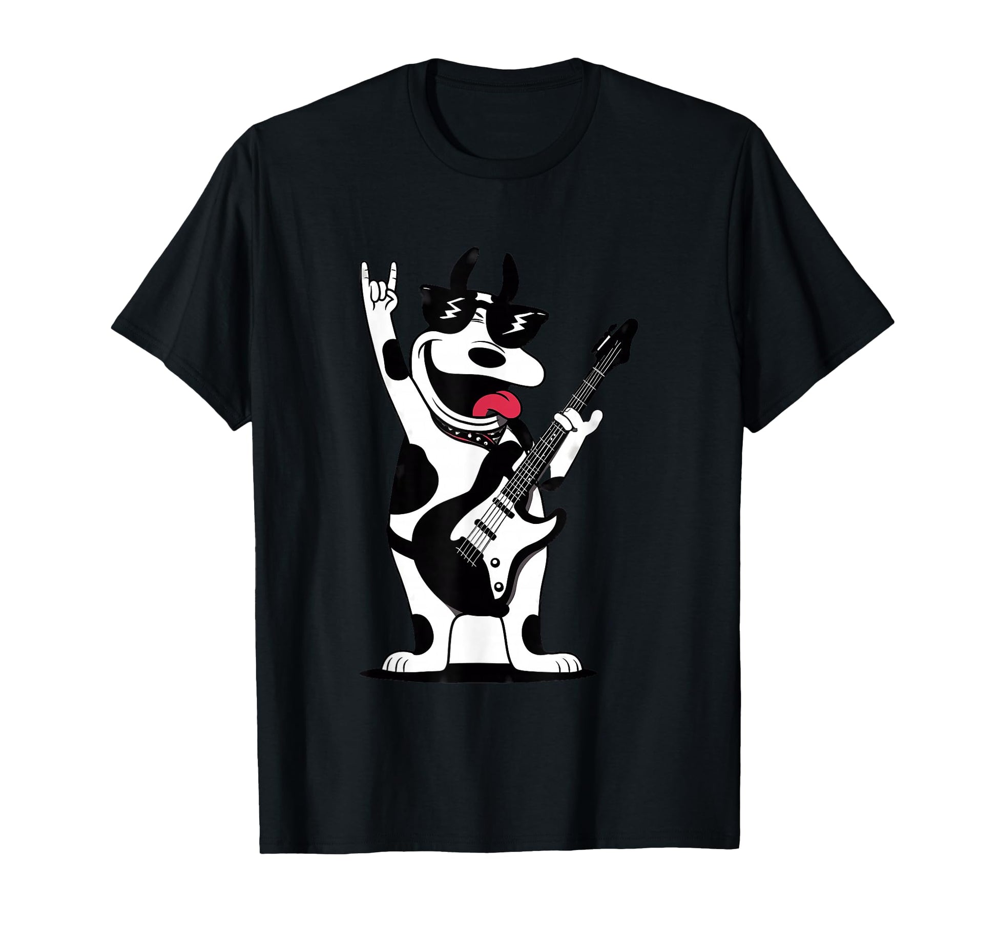 Rock Dog Guitar Player Funny Pet T-Shirt - Streetwear Style Men Women - T-Shirt, Sweatshirt, Hoodie